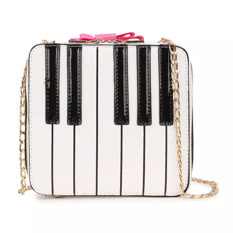Taška nákupní černá se zlatým houslovým klíčem a All I need is music