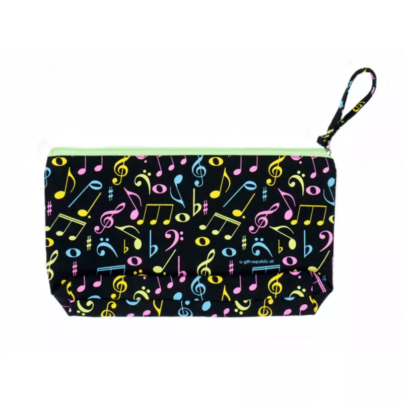 Taštička - pouzdro černé noty barevné
