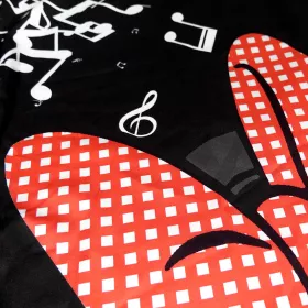 Tunika - triko dámské černé Minnie se sluchátky a notami