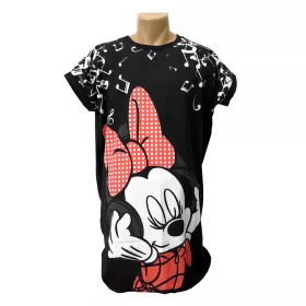 Tunika - triko dámské černé Minnie se sluchátky a notami