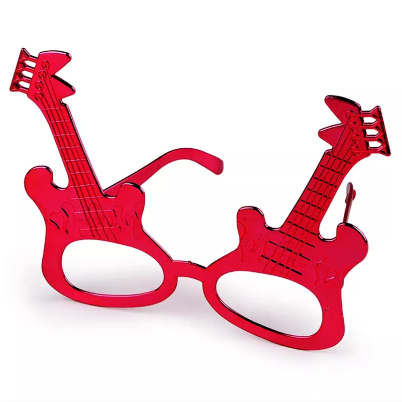 Brýle party karnevalové růžové kytara baskytara