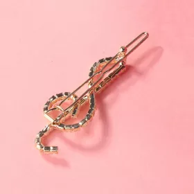 Hodinky dámské s houslovým klíčem zlaté se zlatým řemínkem