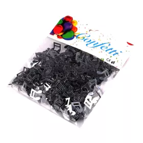 Konfety party noty stříbrné