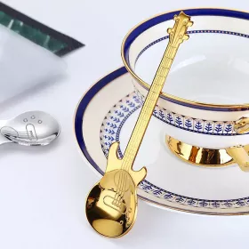 Lžička kávová nerez stříbrná basová kytara