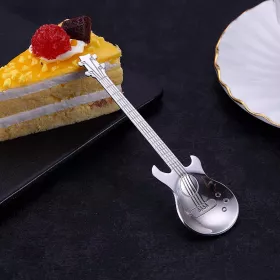 Lžička kávová nerez stříbrná basová kytara