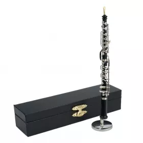 Miniatura hoboj černostříbrný se stojanem