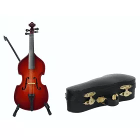 Miniatura kontrabas hnědý se stojanem