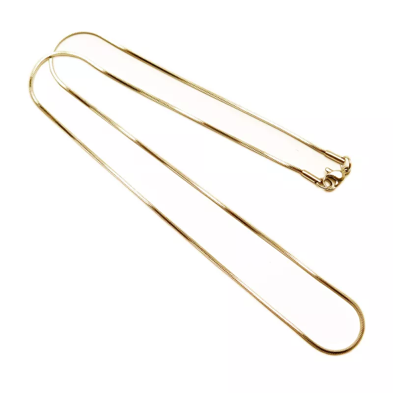 Řetízek zlatý had nerez ocel 45cm, 50cm