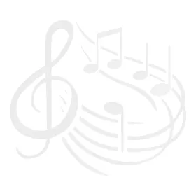 Samolepka houslový klíč s partiturou a notami bílá