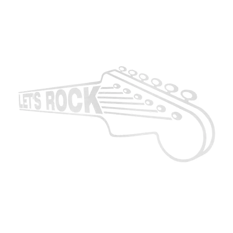 Samolepka kytara Let´s Rock bílá