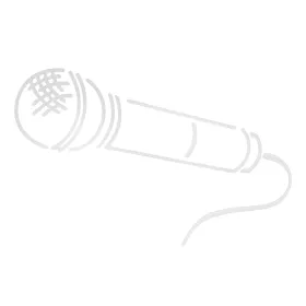 Samolepka mikrofon bílá