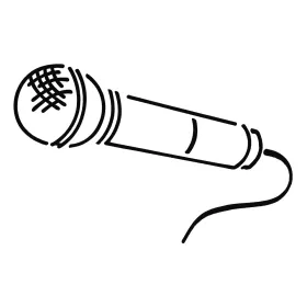 Samolepka mikrofon černá