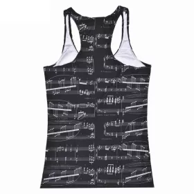 Tílko dámské černé s partiturou