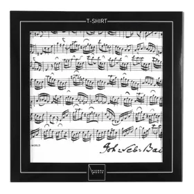 Tričko bílé s černou partiturou Bach