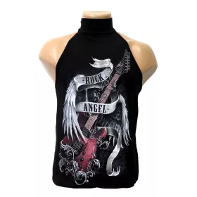 Tričko dámské bez rukávů černé s kytarou Rock Angel